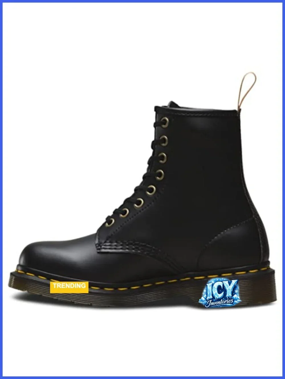 8 Eye Combat Boots Goodyear Welt Slip Resistance Vegan Synthetic